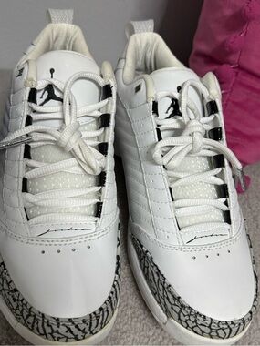 Air Jordan Low-Top Sneakers in White with Black Jumpman